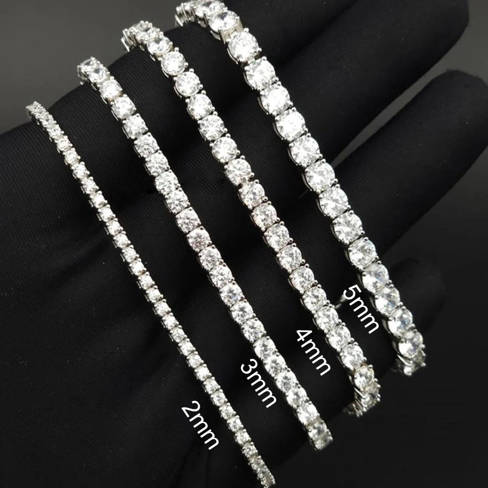 Moissanite Tennis Bracelet for Women 18K White Gold Plated S925 Sterling Silver Lab Grown Diamond Bracelet with GRA