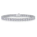 Moissanite Tennis Bracelet for Women 18K White Gold Plated S925 Sterling Silver Lab Grown Diamond Bracelet with GRA