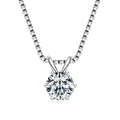 0.5Ct-5Ct Moissanite Pendant Necklace with Certificate for Women Original Real 925 Silver Chain Solitaire Drop Necklaces