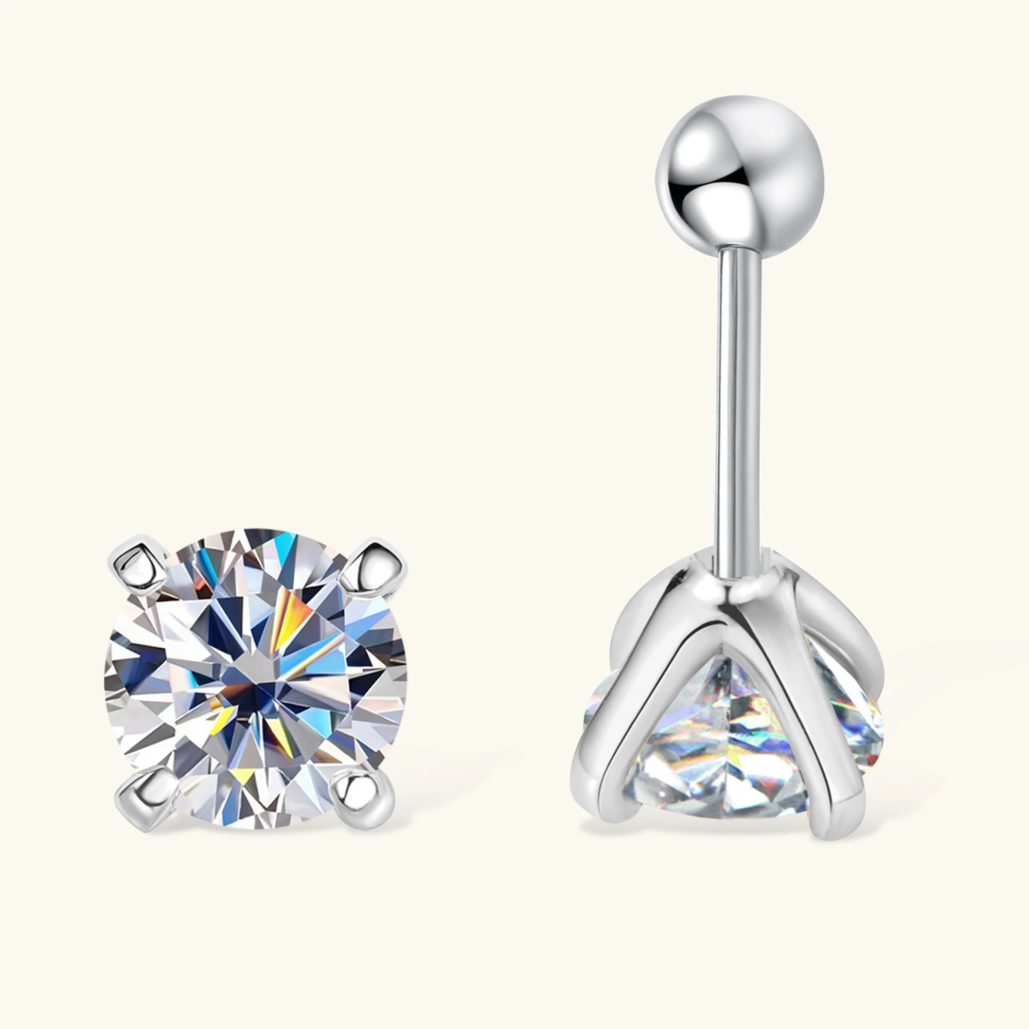 Elegant Moissanite Screw Stud Earrings