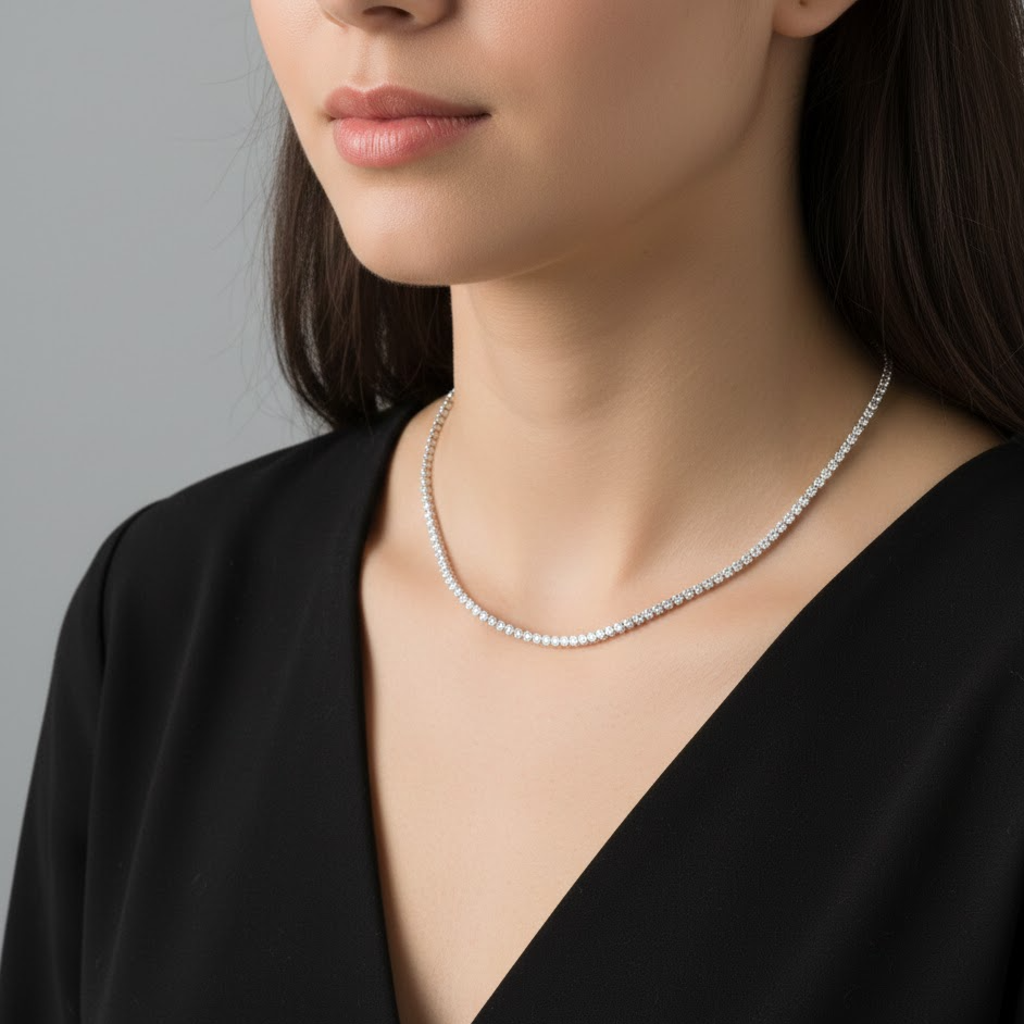 Moissanite Tennis Necklace