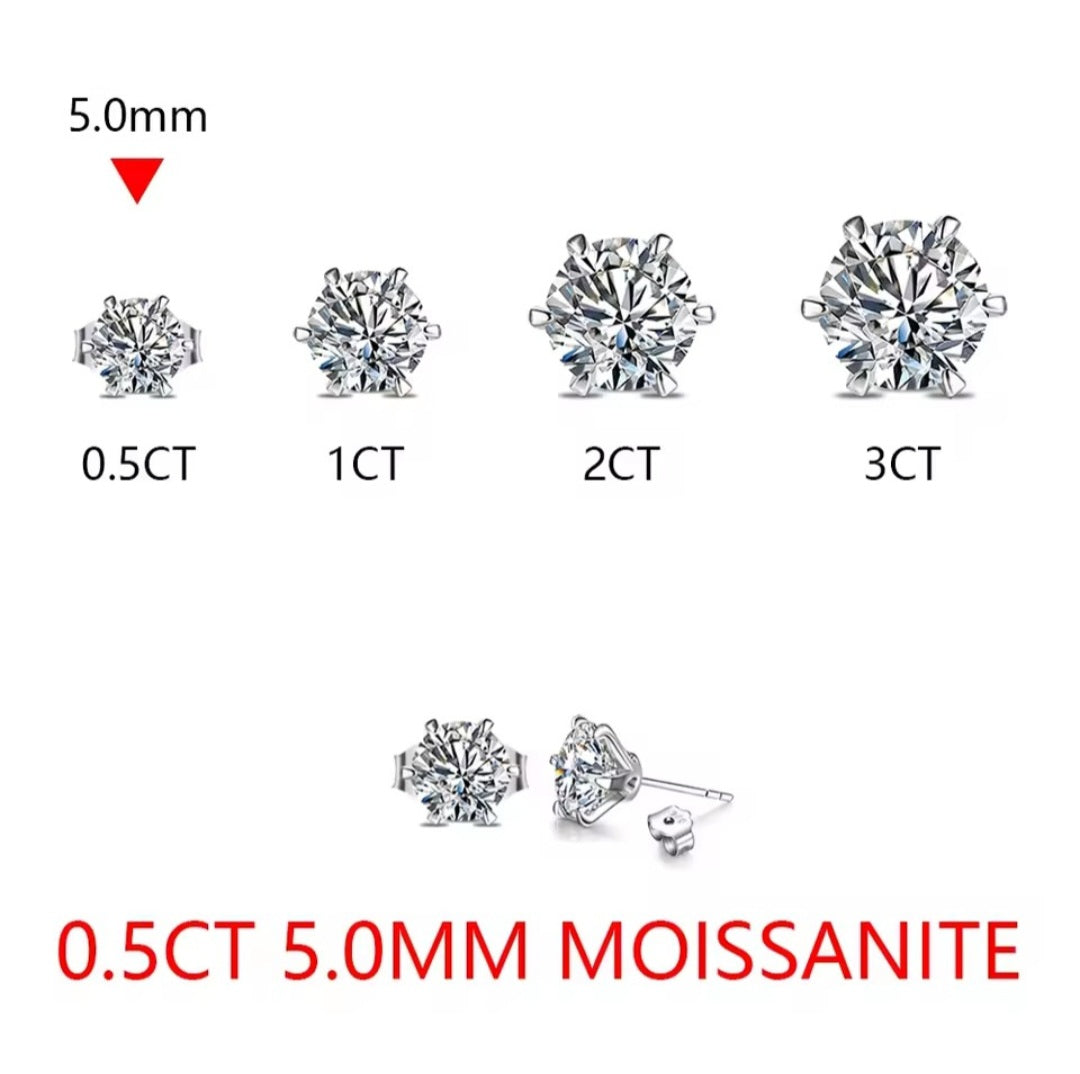 Moissanite Stud Earrings
