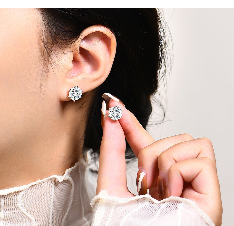 Moissanite Stud Earrings