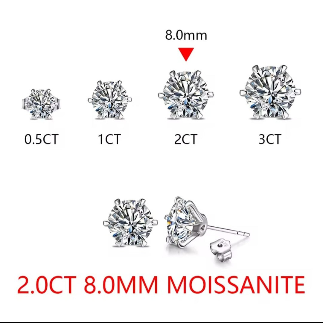 Moissanite Stud Earrings